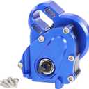 Aluminium 21% Overdriven Billet Transmission Gearbox for 1/24 RC Crawler Axial SCX24 Deadbolt C10 JLU Gladiator Bronco Upgrades (Blue)