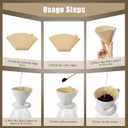 600 Count #2 Coffee Filter, Disposable Cone Coffee Filters For Pour Over and Drip Coffee Maker (2-6 cup)