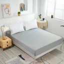 NHNHN Fitted Sheet-Deep Pockets-Soft Microfiber-Easy Care-Shrinkage and Fade Resistant-Fitted Sheets Queen Size for Girl Woman Teens Kids-Only 1 Fitted Sheet (Queen,Light Grey)