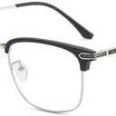 HOKETOP Blue Light Blocking Glasses for Men Anti-Fatigue Computer Monitor Gaming Glasses Prevent Headaches Glasses (Arrow Silver/Black)