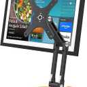 Swivel and Tilt Stand for Echo Show 15 (Gen 1, Gen 2), Portable Monitor Stand, Adjustable Angle and Height with 360 Rotation Bases, Switching Between Landscape and Portrait Screens (Black)