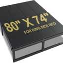 Bunkie Board King Under Mattress High-Density Polymer Mattress Support Board King Anti-Sag, Breathable, Moisture Resistant, Noise Minimizing (Black)