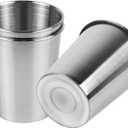 3 Pack 8 Ounce 230ml Stainless Steel Cups Shatterproof Pint Drinking Cups Metal Drinking Glasses for Kids and Adults, Pack of 3