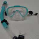 Snorkel Set Adults Snorkeling Gear Anti-Fog Panoramic View Swim Mask Dry Top Snorkel Kit with Carry Bag for Snorkeling Scuba Diving Swimming Travel (A-Green+Transparent)
