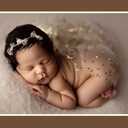 Coberllus Newborn Photography Wrap | Starry Wrap Blanket for Baby Photo Props | 15.74 X 62.99 inch Newborn Photo Shoot (Gold)