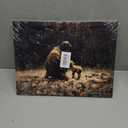 Jesus and Lamb Canvas Wall Art Jesus Christ Finds the Lost Lamb Poster Print Christian Lost Sheep Parable The Good Shepherd Wall decor Pictures for Living Room Bedroom Church Decoration 12x16in