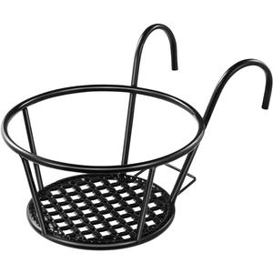 Yardwe Hanging Succulent Planter Flowerpot Holder Stand for Balcony Window Porch Metal Plant Stand Railing Planter for Outdoor Plants 8.66X7.08X6.49 Inch