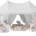 DWVO 29x21FT Heavy Duty Party Tent, Upgraded Wedding Tent Event Shelter Galvanized Canopy with Removable PVC Sidewalls, White