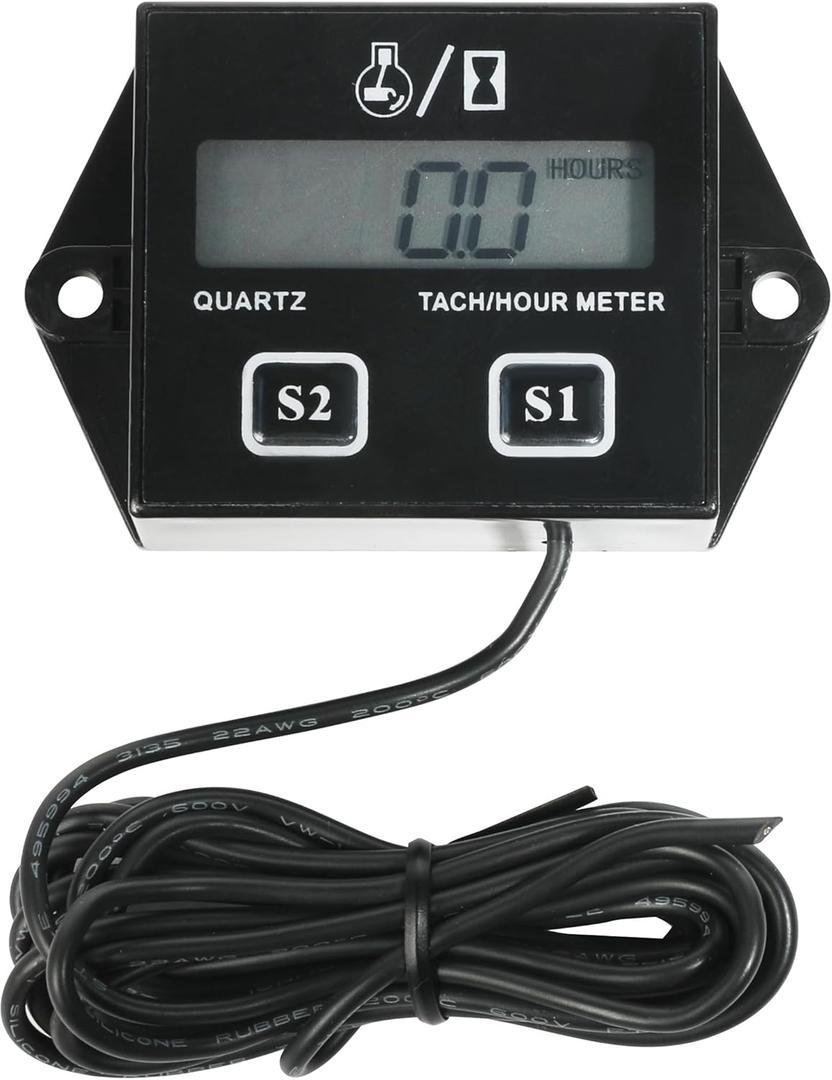 Tachometer,Car Accessories Small Engine Tachometer,Waterproof Inductive Tacho Gauge,Automotive Tachometers,Suitable for Most Tractor Generator Motorcycle Chainsaw Marine ATV Motorcycle UTV