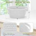 AFOROEOA 10PACK Baskets for Gifts Empty, 12"x 8"x 5" Woven Gift Baskets with Gift Bags and Bows Empty Gift Baskets for Christmas Shelf Small Storage Baskets with Handles, White