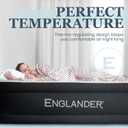 Englander Twin Air Mattress - Double High, 300 LB Capacity Luxury Camping Mattress with Built-in Pump, Waterproof and Microfiber