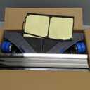 Adjustable Mini Fridge Stand with 4 Heavy-Duty Legs & 4 Locking Swivel Wheels - 16-27 Inch Universal Base for Refrigerators, Washing Machines & Dryers