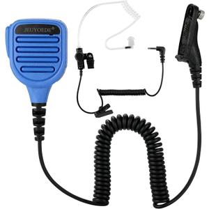 Waterproof Walkie Talkie Microphone Remote Handheld Radio Mic with 3.5mm Audio Jack Compatible with Motorola APX and XPR Series Blue