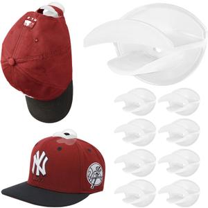 HOUSE DAY Adhesive Hat Hooks for Wall 16 Pack, Strong Hat Rack for Baseball Cap Display Organizer, Hats Hangers Holder for Wall, Door, Closet, No Drilling, Translucent