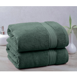 100% HydroCotton | Includes: 2 Luxury Bath Towels | Quality, Ultra Soft Towel Set | (Green)