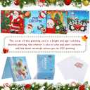 Clabby 12 Pcs 12 Pcs Christmas Card Making Kits, 5D Diamond Art Greeting Card, DIY Christmas Diamond Art Painting Crafts Advent Calendar Round Drill Gem for Party Adults Holiday Friend Family (Warm)