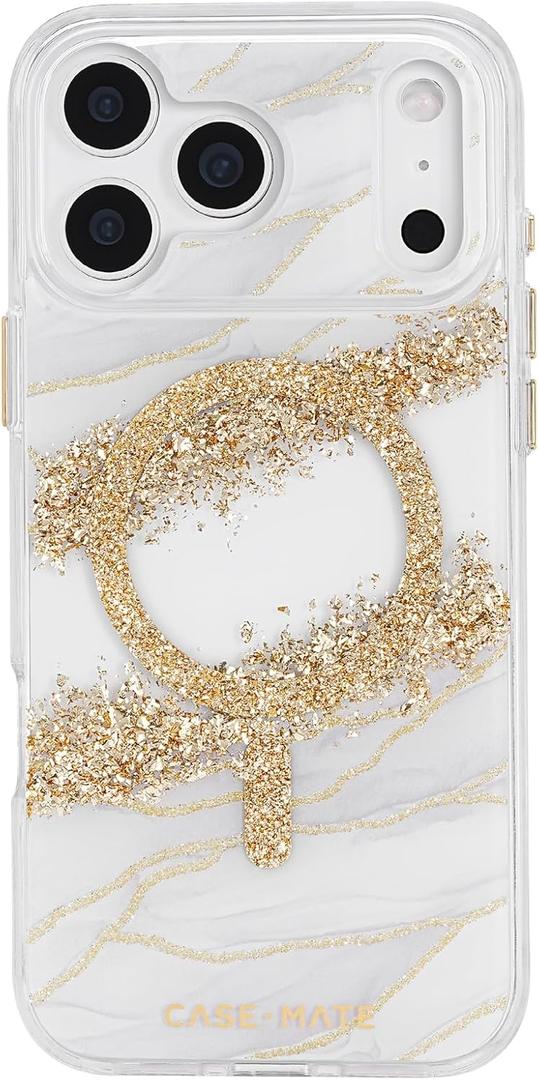 Case-Mate iPhone 17 Pro Max Case [Compatible with MagSafe] - Stylish Marble Phone Case with 12ft Drop Protection - Premium Magnetic Cover for iPhone 17 Pro Max - Karat Granite