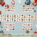 OWENIE Christmas Trees Table Runner for Kitchen Dining Table, Watercolor Print Christmas Tree Runner for Winter Xmas Holiday Decor, 13x72 Inch, Washable