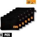 BULL TOOLS Tool Pouch 100% Cotton Canvas 16 oz Tool Organizer Bag, Wrench Holder Pouch, Multi-Purpose Wrench Organizer Bag, Heavy Duty Plastic Zipper - Pack of 6 - (Tools are not Included) (Assorted Color 1)