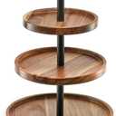 3 Tier Cupcake Stand, Farmhouse Rustic Tiered Serving Tray,3 Tier Serving Tray for Farmhouse Kitchen Decor, Wood Dessert Tray for Tea Party Wedding Server, Decorative Tiered Tray.