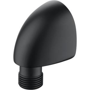 Wall-Mount Supply Wall Elbow for Hand Held Shower with Check Valve, 1/2" Shower Hose Adapter Matte Black