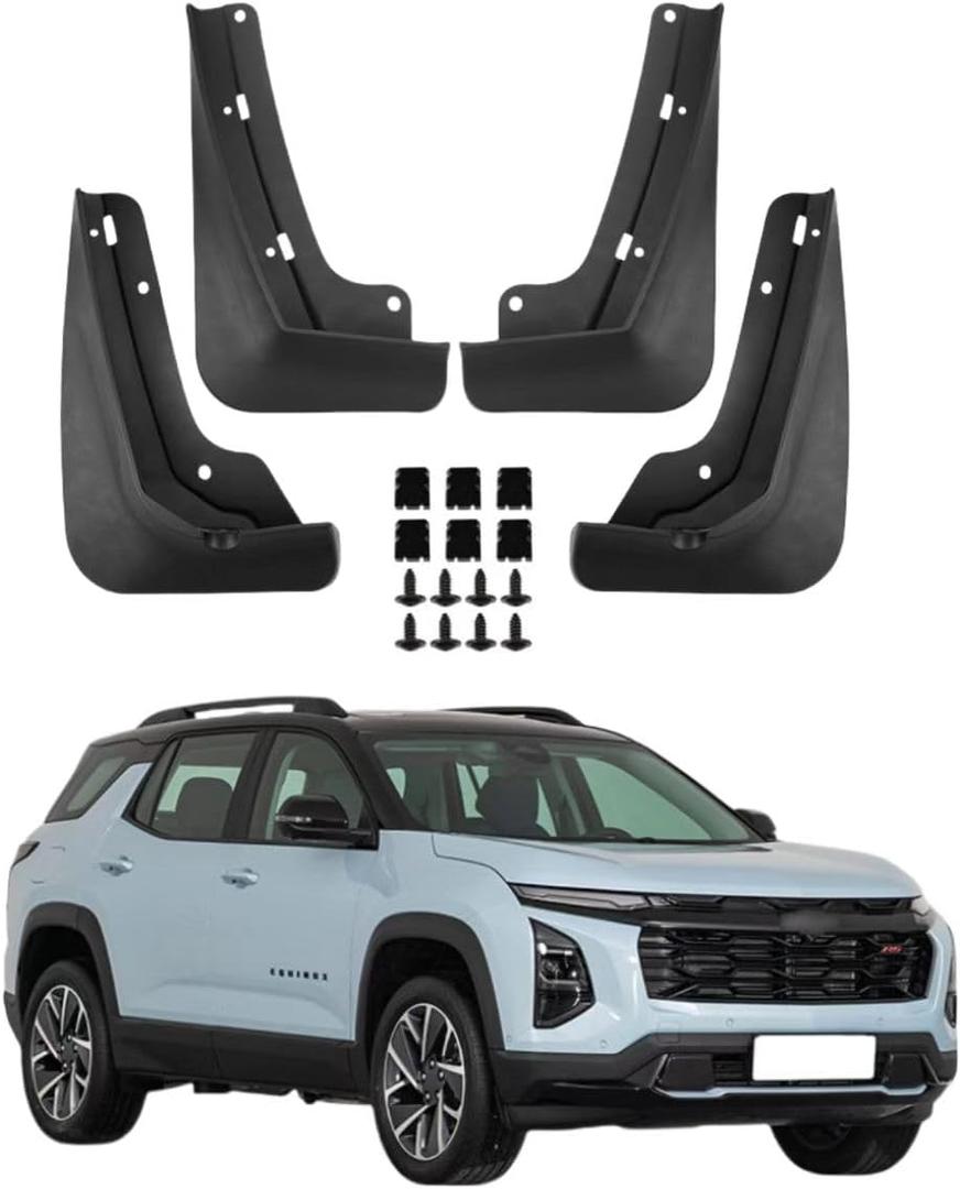 Mud Flaps for 2025 2026 Chevrolet Equinox (Won't Fit EV)Wheel & Tire Splash Guards, Mudflaps for Car, All Weather Tire Protector Splash Guards Mudflaps for Chevrolet Equinox Exterior Accessories