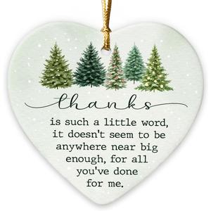 3 x Thank You Ornament 2025  Appreciation Gift for Coworkers, Boss, Teachers, Nurses, Moms, Thank You Friends Gifts, Cute Friendship Ornaments, Retirement Gift for Men Women