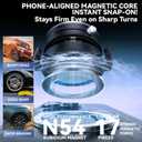 Car Phone Holder2-in-1 Clip & Magnetic Phone Holder for Car [2800gf Super Magnet + Secure Clamp], 360Adjustable Phone Mount for Dashboard/Desk/Gym Mount, Compatible with iPhone & Android (Black)