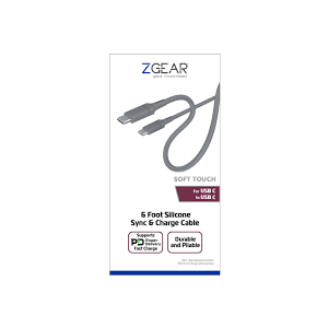 ZGEAR 6 Foot Silicone Rubber Sync & Charge Cable