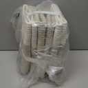 danpinera 11 Inch Storage Baskets, Woven Baskets for Organizing, 3 Pack Storage Cubes for Shelves, Closet, Nursery with Removable Leather Handles, White & Mixed Brown