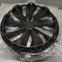 Hubcaps Wheel Cover Replacement R16 Size Hub Cap Universal-Fit Steel Wheel Rim Caps ABS Tire Covers for Most Cars Trucks Sedans SUV -Set of 416-inchBlack