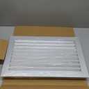 PATIKIL Door Air Vent Cover, 20 x 12 Inch, Aluminum Grille Ventilation Cover, Louvered Door Vent Grille, for Cabinet Wardrobe Door, Silver Tone