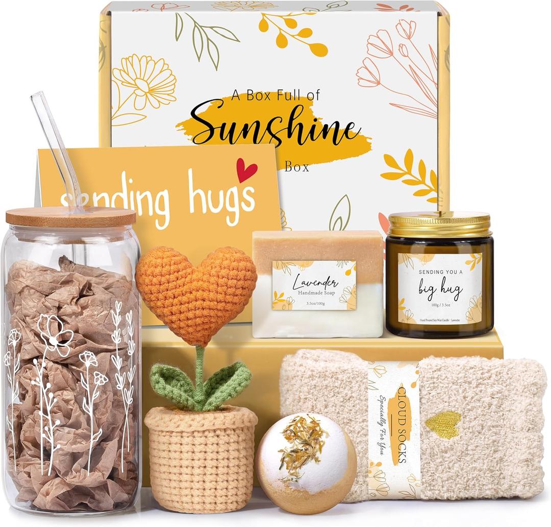 Gift Baskets for Women, Get Well Soon Gifts Basket for Women, Sympathy and Thinking of You Gifts After Surgery Recovery, Care Package for Woman Mom Her Wife Friend Sister