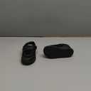 Toddler Little Kid Cushioned Canvas Shoes Slip On Sneakers Soft and Durable (All Black)