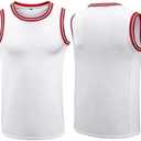 YWIES Plain Basketball Jersey, Blank Team Uniform, Hip Hop Hipster Short Sleeveless Active Shirts, 2XL