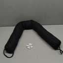 MAGZO Door Draft Stopper 36 Inches, Weighted Triangular Door Snake for Winter Noise Blocker with Hook Loops, Black