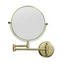 GURUN 8" Wall Mounted Makeup Mirror with 10X Magnification,Two-Sided Swivel Bathroom Mirror,Antique Satin Brass Finish M1306K(8in,10x)