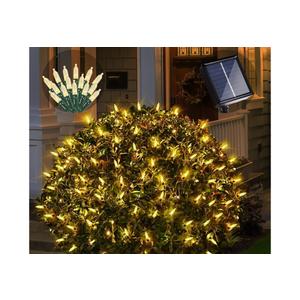 Christmas Net Lights Outdoor Mesh Light Solar Christmas Lights Decorations Outdoor for Garden, Yard, 5.9Ft*5.9Ft, Length 9.84 Ft