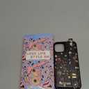 Petitian for iPhone 14/13 Case with Wallet - Women Girls Cute Girly Aesthetic Unique Design Leather Credit Card Holder Cardholder Stand Wristband for iPhone 14/13, Grow Flower