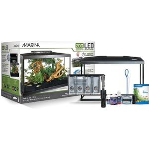 Marina 20 Gallon LED Aquarium Kit Complete Fish Tank Setup with Filter, Lighting & Accessories
