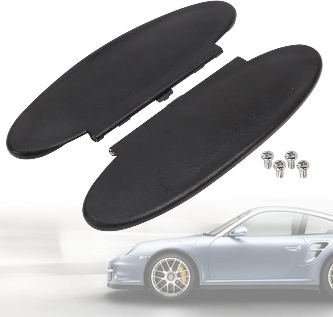 Sun Visor Mirror Covers Driver and Passenger Side Vanity Mirror Cover Sunvisor Lid Covers Compatible with for 1996-2010 Porsche 996/997-911 986/987 Boxster Cayman,Set of 2