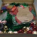 5 FT Pop Up Christmas Tinsel Tree with 50 LED Lights & Remote, Star Topper, Easy Assembly with Stand, Collapsible Prelit Christmas Pencil Tree for Xmas Home Party Decor (Green, Red)