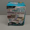 35 Pack Space Saver Bags (5 Jumbo/6 Large/6 Medium/6 Small/6 Roll-M/6 Roll-S) Compression Storage Bags for Comforters and Blankets, Vacuum Sealer Bags for Clothes Storage, Hand Pump Included