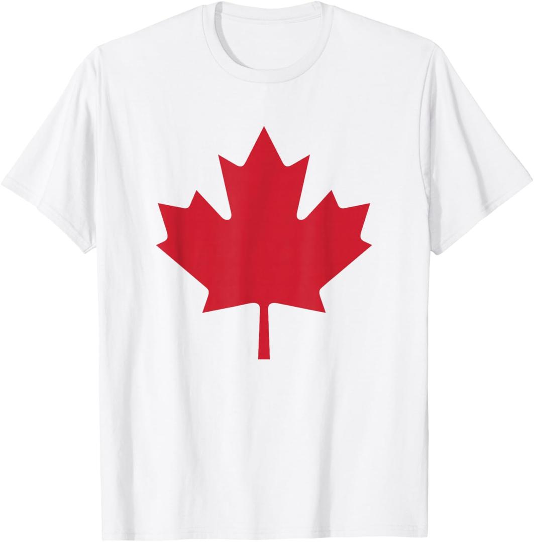 Canadian Flag Shirt Women Men Kids Red Maple Leaf Canada Day T-Shirt, S