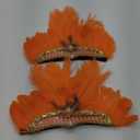 NUXMAW Showgirl Feather Headpiece Carnival Headband Vegas Costume Accessories Rio Mardi Gras Party 2 Pack