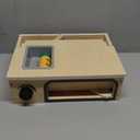 WOODMAM Wooden Pizza Toy - 48 PCS Montessori Pretend Play Food for Ages 3+, Educational Learning Toy Wooden Playset with Bake Oven, Christmas Birthday Gift for 3 4 5 6 Year Old