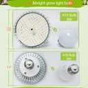 Lonwon Grow Light Bulbs 30W, LED Grow Light Bulb PAR38 Bulb, E26 Plant Light Bulb Full Spectrum, 4000K Warm Grow Bulb 320W Equivalent, Grow Light for Indoor Plants, Flowers, Regular Lamp, 1Pack