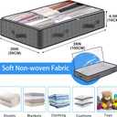 4 Pack Under Bed Storage, 90L Collapsible Closet Containers Organizers and Under Bed Storage Bins, Underbed Storage Bags for Wrapping Paper, Blanket, Towels, Clothes, Comforter, Sweaters, Linen Sheet