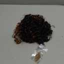 Curly Drawstring Ponytail Extension for Black Women Ponytail Extension Drawstring Ponytail Curly Hair Extensions for Women Short Ponytail for Black Women(Black with Caramel Brown) (2H30)