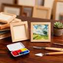 FSWCCK 15 Pack 4.72 x 4.72 inch Wood Panel Boards, Unfinished Wood Canvas Panels for Crafts, Painting Canvas, DIY Art Projects, Pouring, Arts Use with Oils, Acrylics